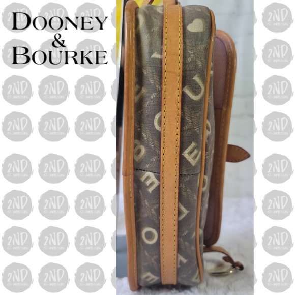 Vintage DOONEY&BOURKE Signature Coated Canvas Leather Shoulder Strap Handbag - Picture 5 of 13